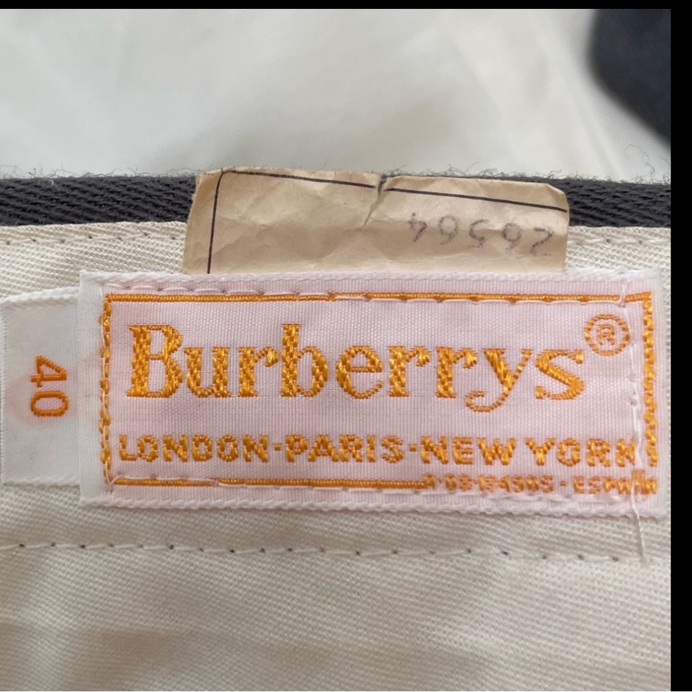 Burberry Gray Lined Wool Trousers Size 2 - Picture 2 of 15